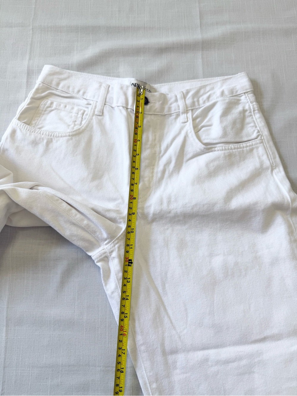 Zara White Wide Leg Barrel Denim Jean Size 8 - Picture 5 of 11